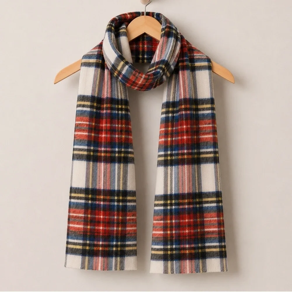 Vince Camuto Scarf Womens Blanket Wrap Plaid Tartan‎ Oversized 20x74 Preppy NWOT